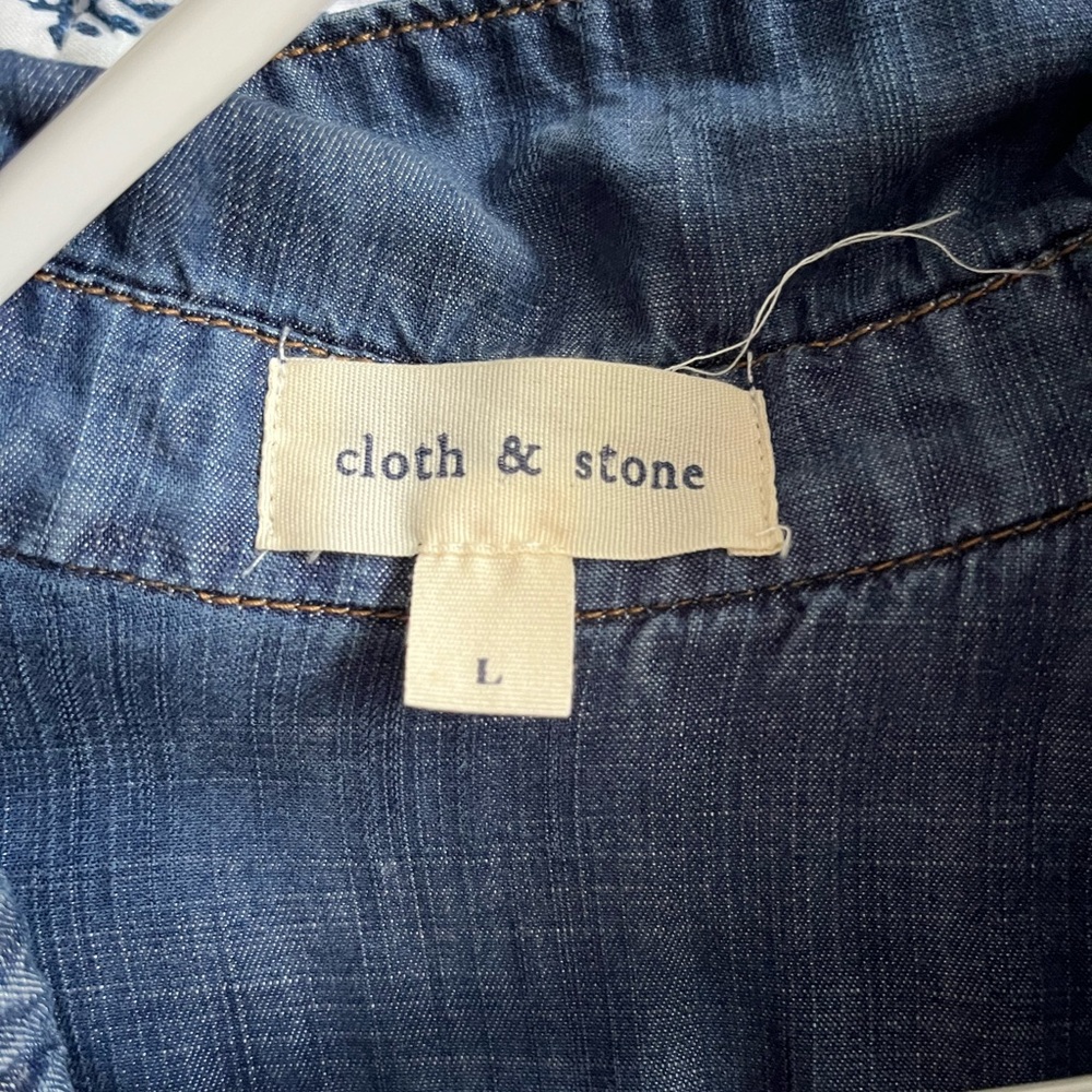 cloth & stone Blue Denim-Look Women’s Tunic Top